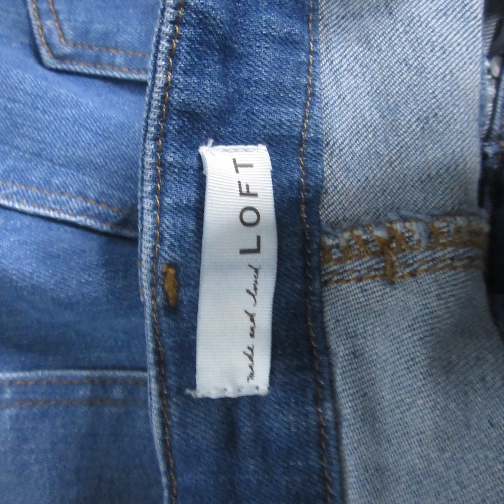 Loft The Slim Flare Jeans 29 8 Button Fly Patch Pockets Capsule Wardrobe 2024‎ - Picture 10 of 14